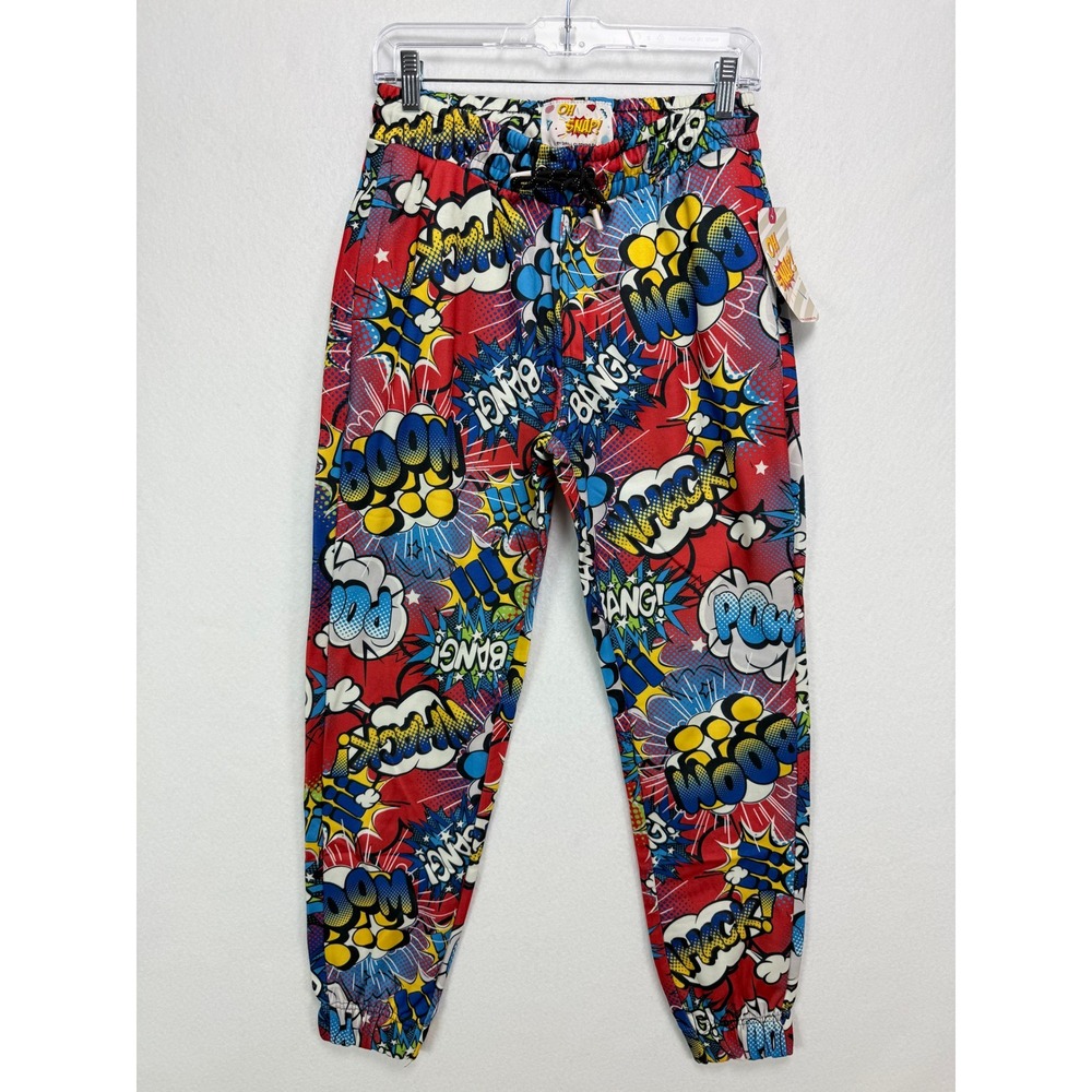 Oh Snap! Comic Graphic Jogger Pants S NWT